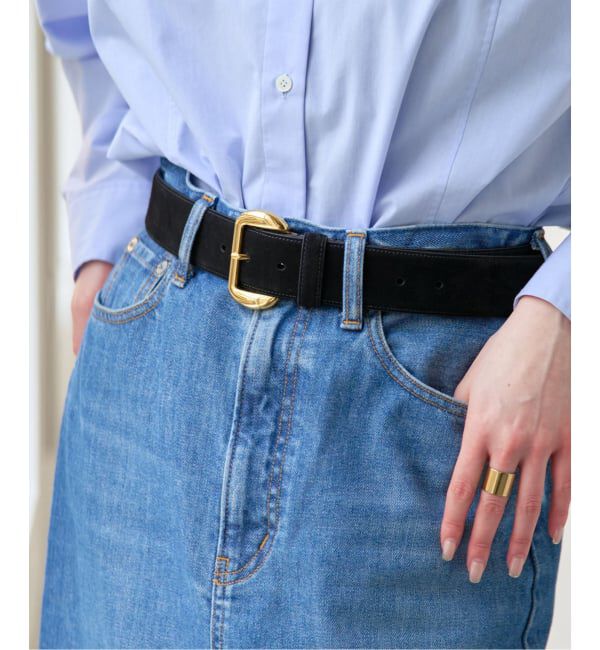 NOBLE「《予約》ATELIER AMBOISE/アトリエ アンボワーズ スウェードワイドベルト」|ベルト|