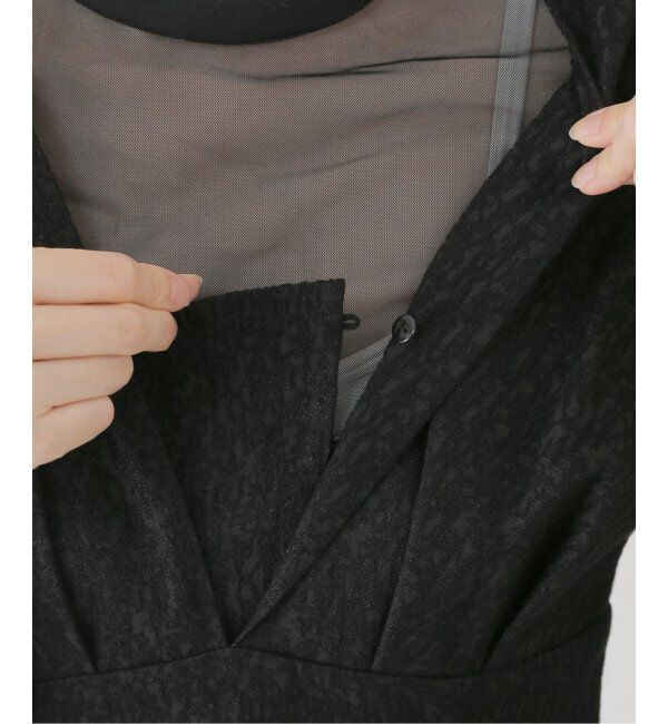  「Vラインジャガードドレス」|ドレス|