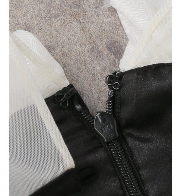  「フリルバイカラードレス」|ドレス|