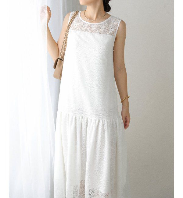  「【洗える】レースティアードワンピース」|ワンピース|