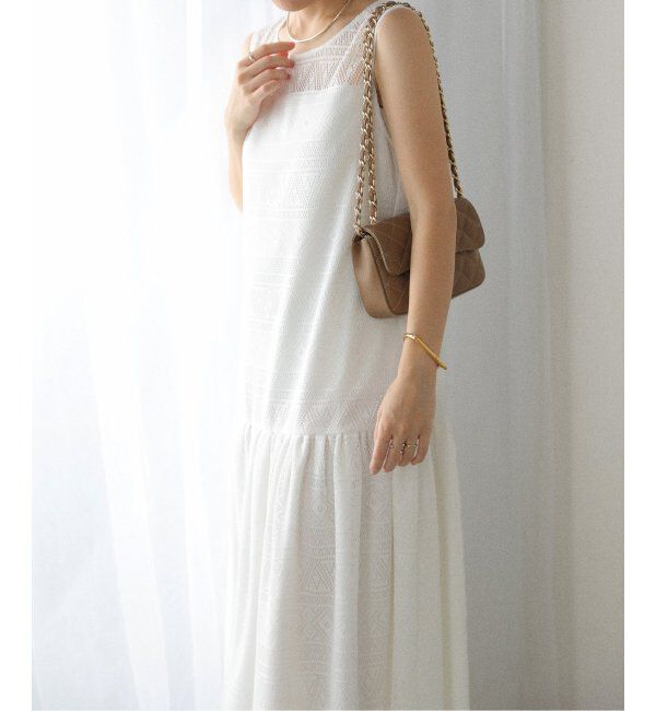  「【洗える】レースティアードワンピース」|ワンピース|