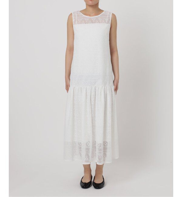  「【洗える】レースティアードワンピース」|ワンピース|