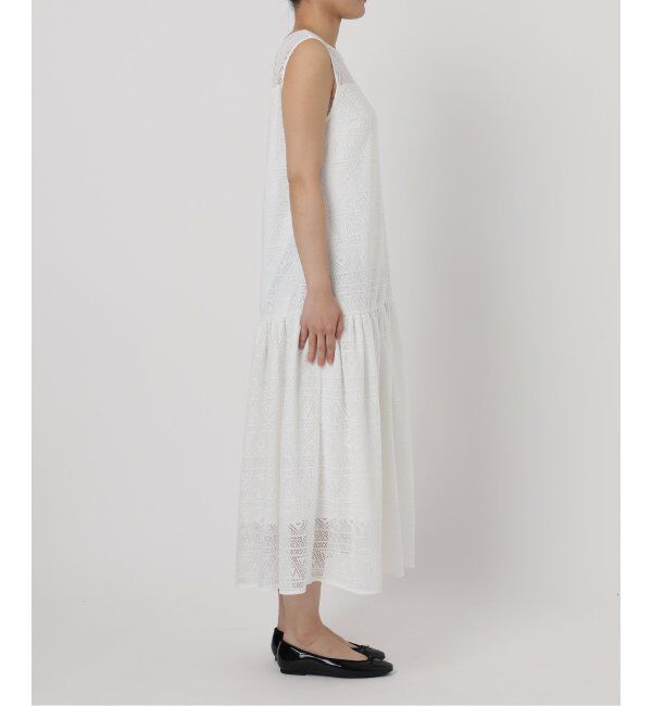  「【洗える】レースティアードワンピース」|ワンピース|