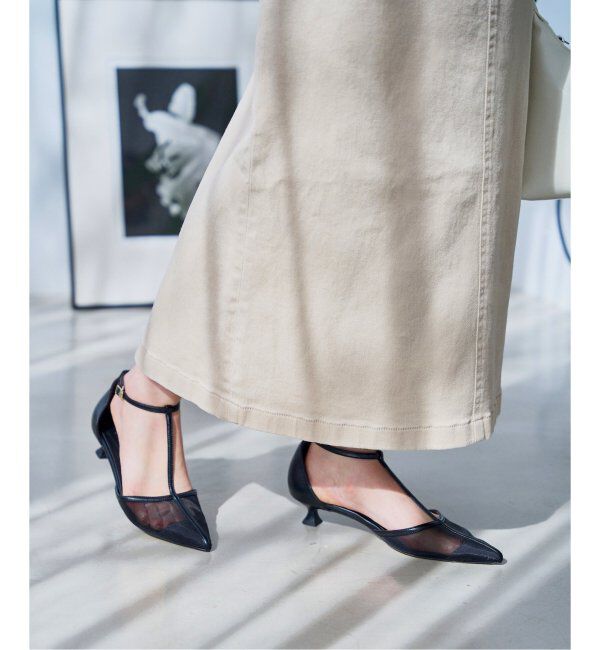  「《追加》3.5cmTストラップシアーパンプス」|パンプス|