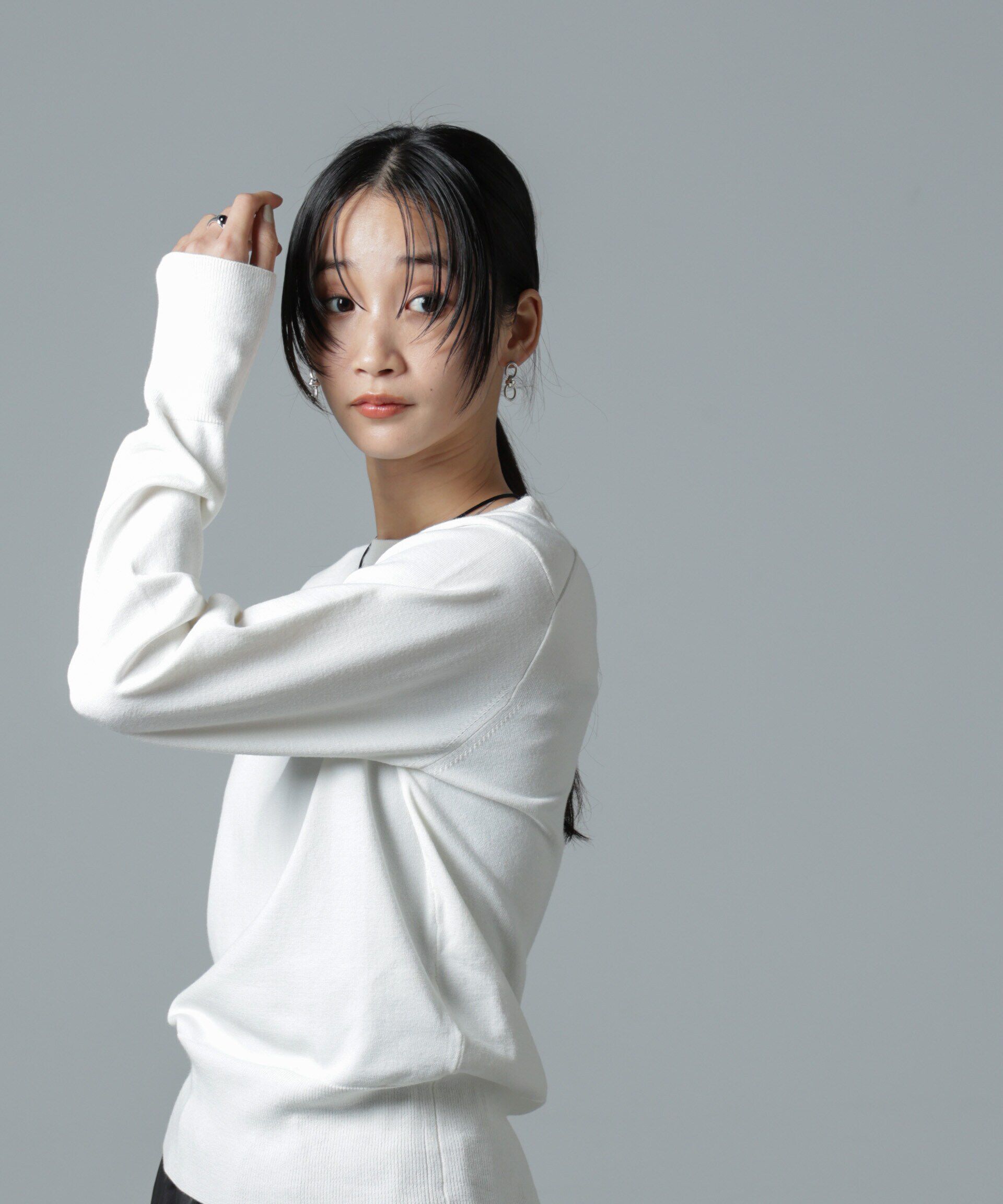 nano･universe「洗濯機洗可バンブーレーヨンニットプルオーバー」|ニット・セーター|