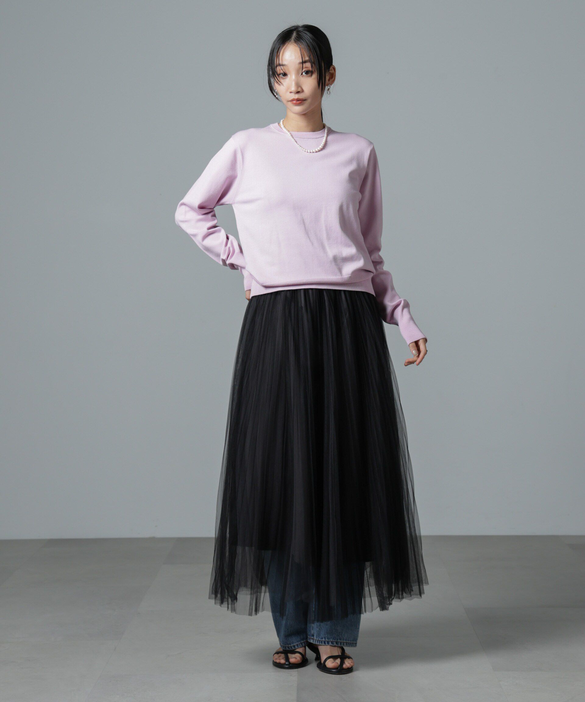 nano･universe「洗濯機洗可バンブーレーヨンニットプルオーバー」|ニット・セーター|