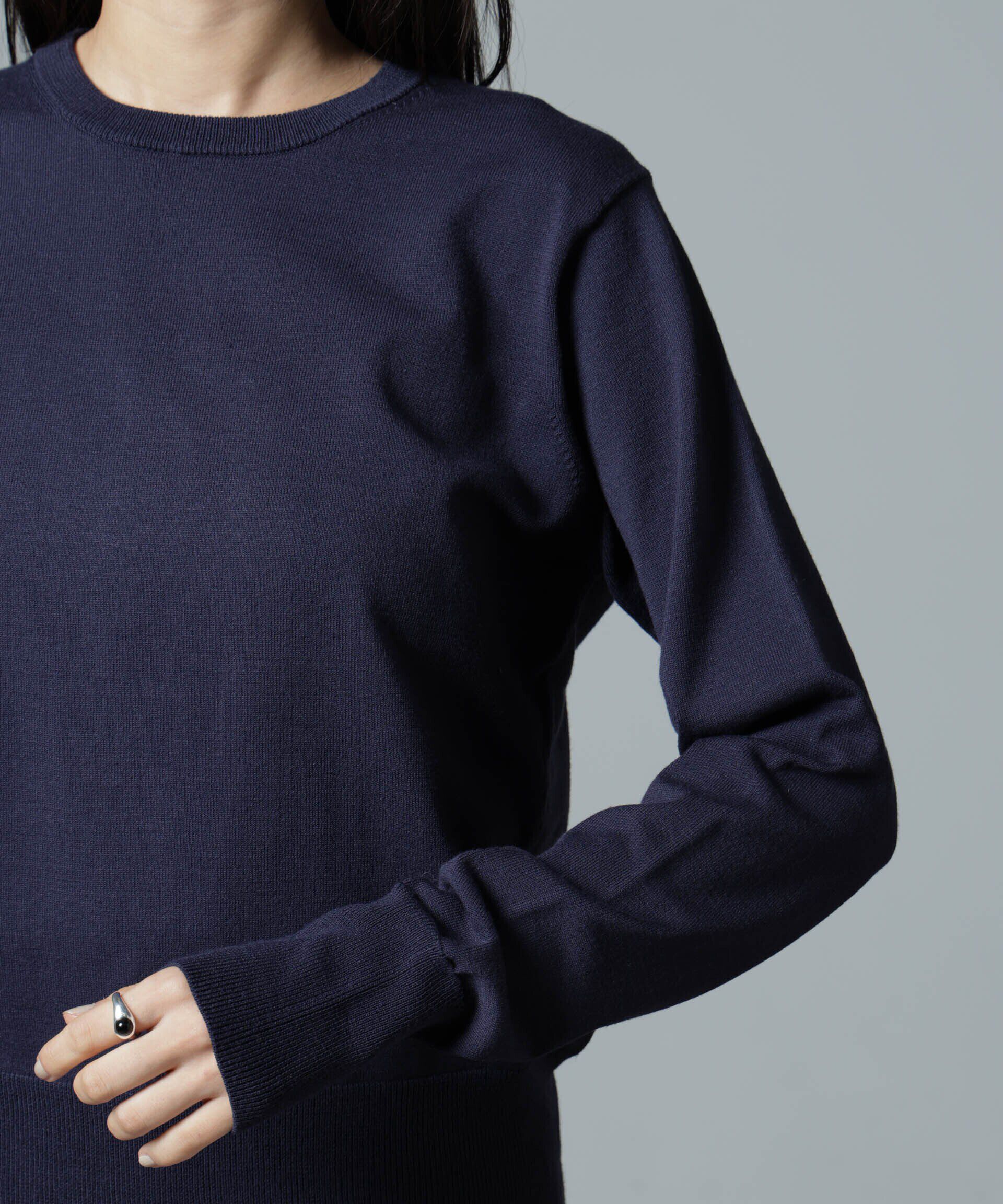 nano･universe「洗濯機洗可バンブーレーヨンニットプルオーバー」|ニット・セーター|