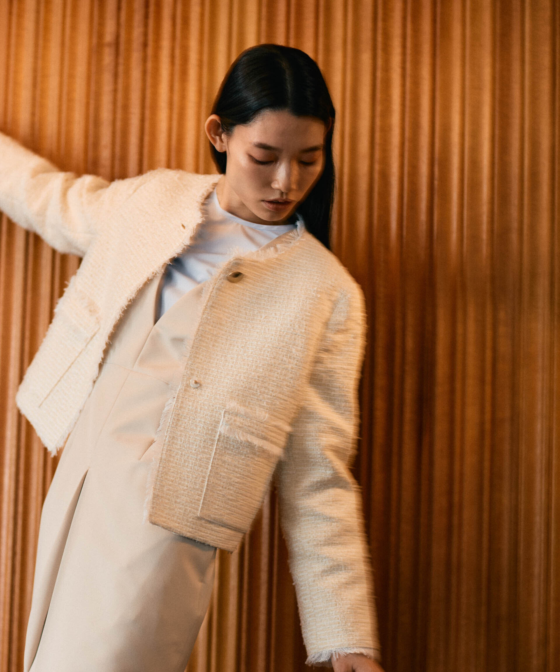 nano･universe「デイリーファンクション Vネックタックワンピース(セットアップ可)」|ワンピース|