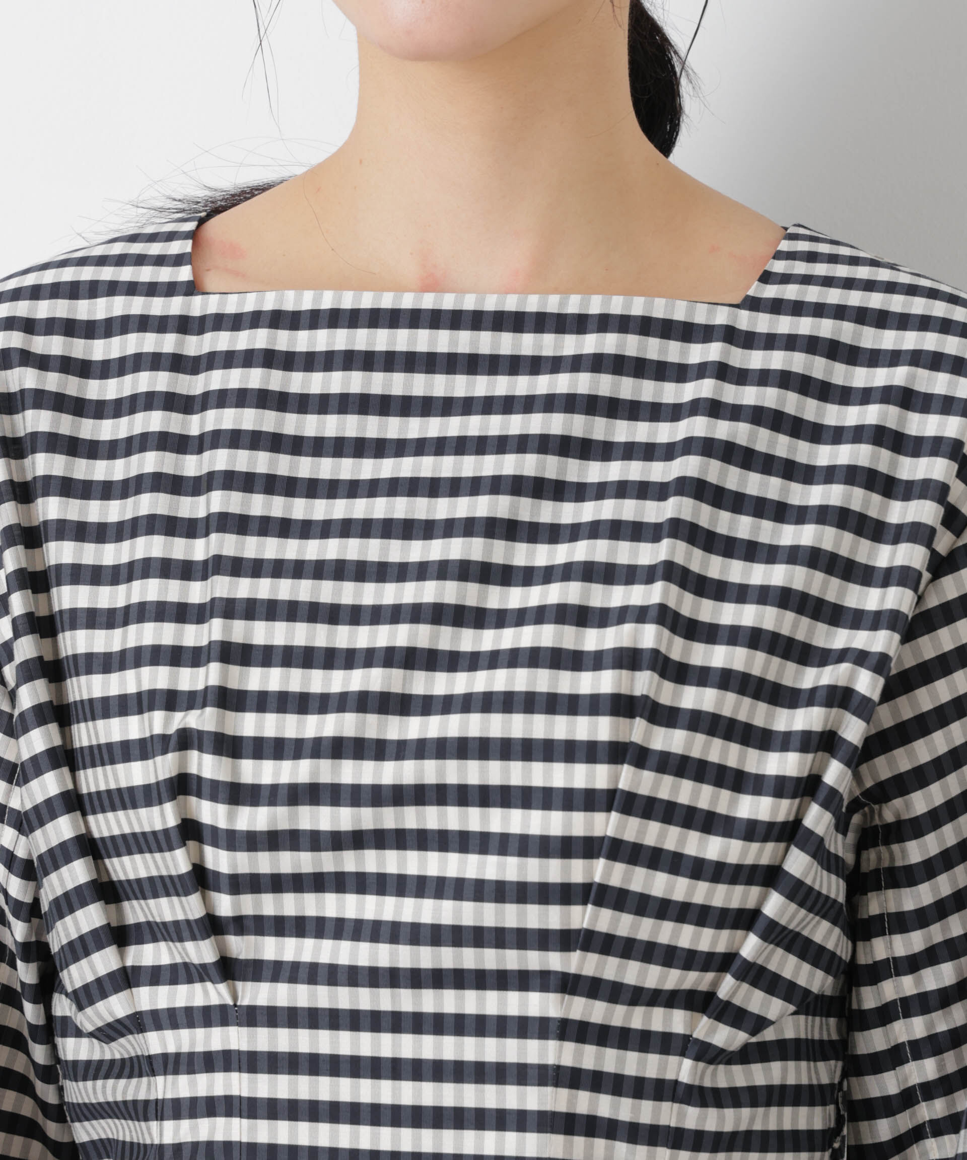 nano･universe「コンストラクテッドシェイプチェックワンピース」|ワンピース|