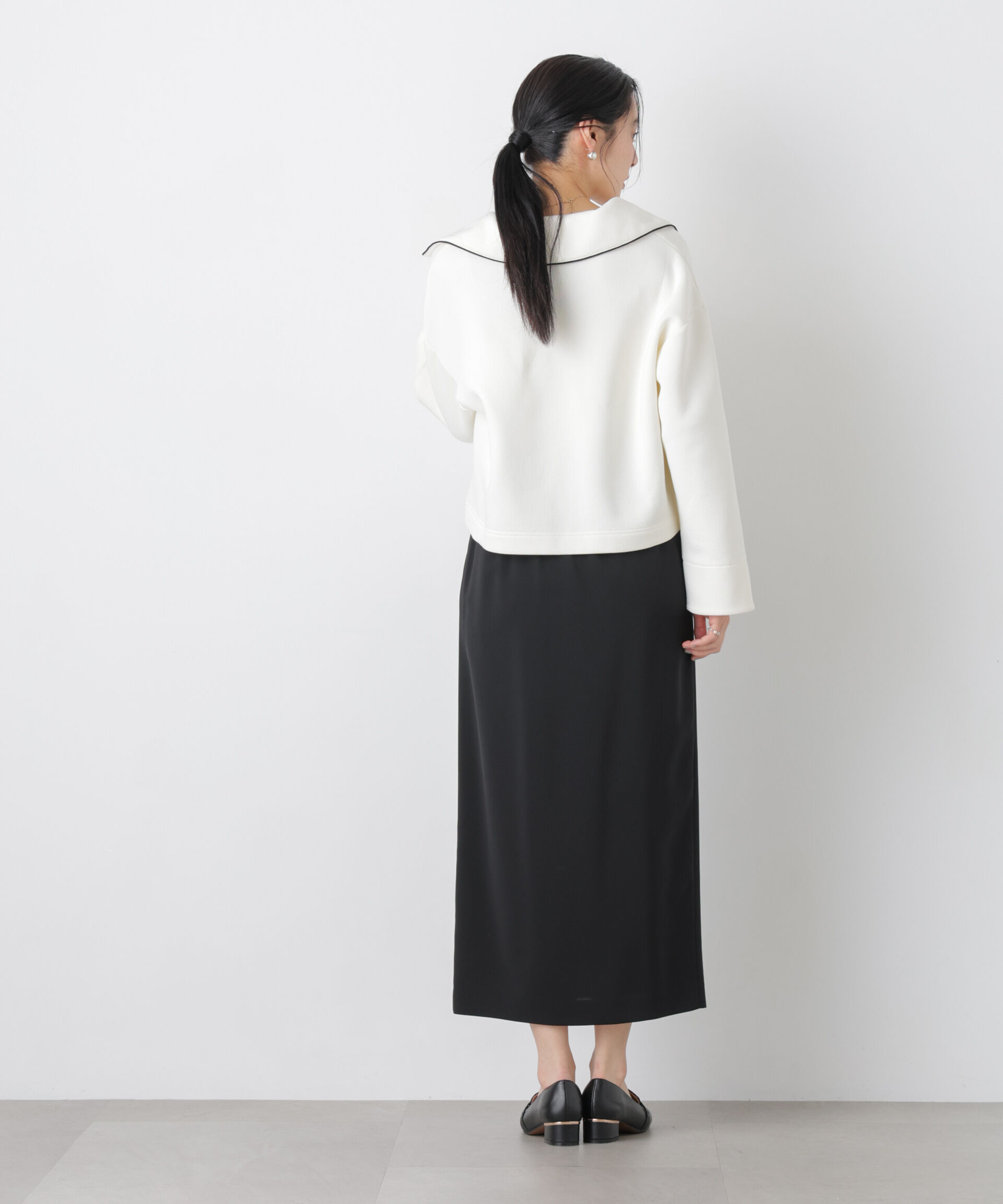nano･universe「ハイツイストドライタックスリットロングスカート(セットアップ可)」|スカート|