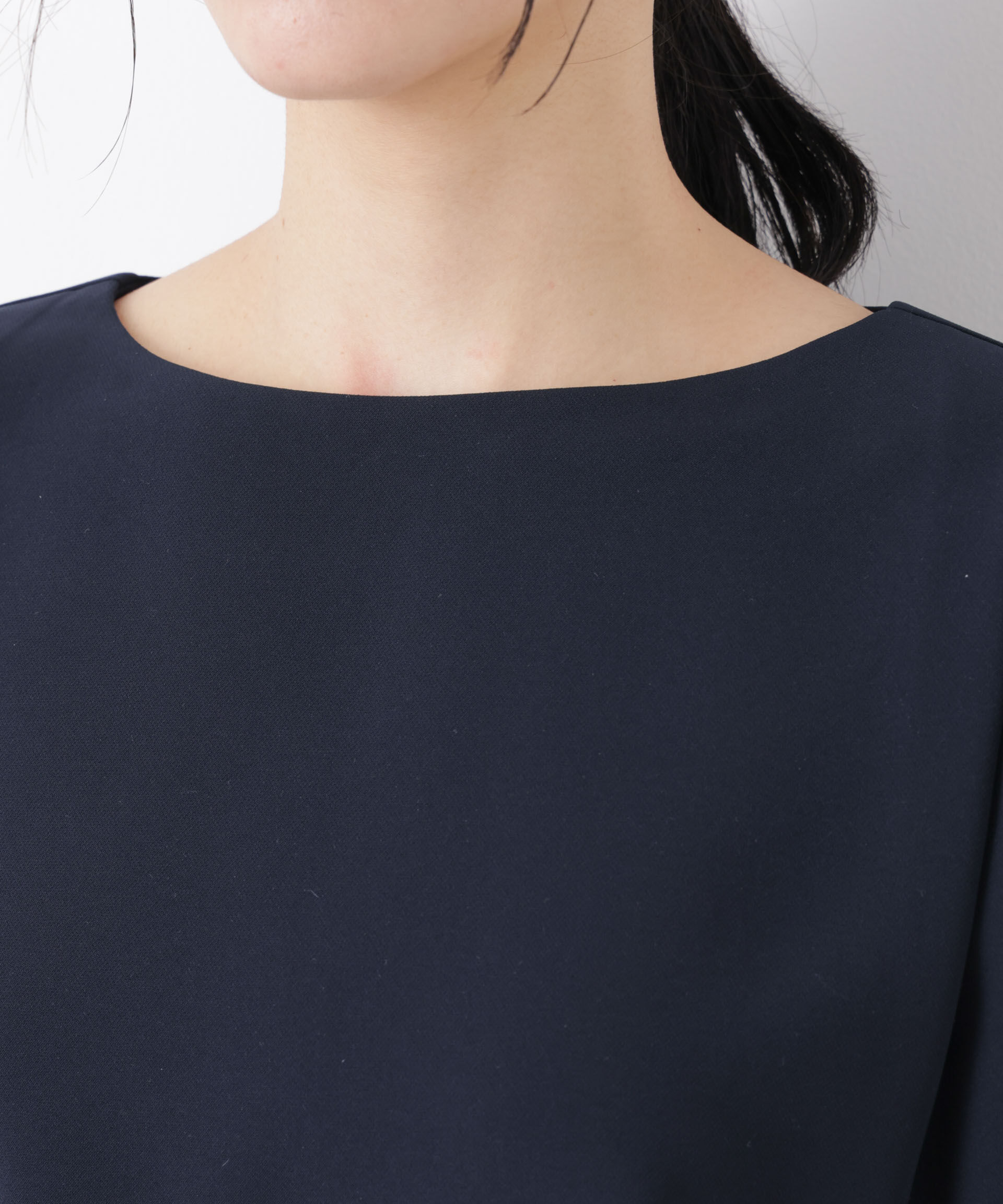 nano･universe「DressT/ボートネックタックコクーンブラウス」|シャツ・ブラウス|