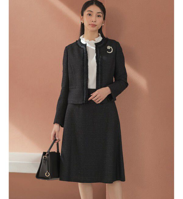 組曲「【KUMIKYOKU NAVY】ラメループモールツイード フレアスカート」|スカート|