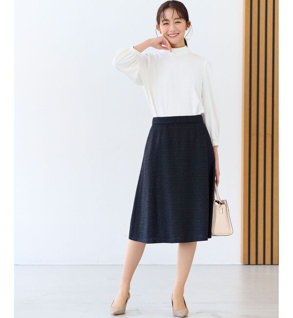 組曲「【KUMIKYOKU NAVY】ラメループモールツイード フレアスカート」|スカート|