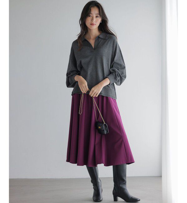 組曲「【ご好評につき追加販売 / 加藤ローサさん着用】ハンサムツイルフレア スカート」|スカート|