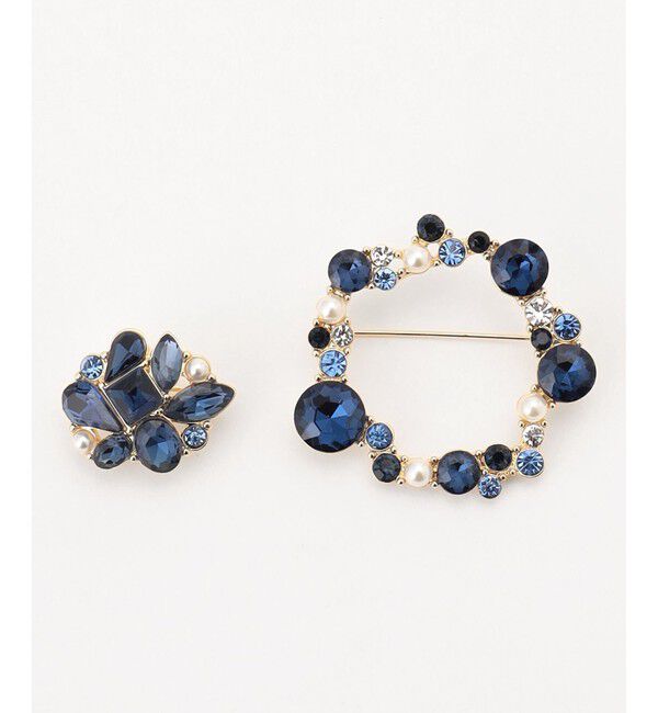 組曲「カラービジュー2セットブローチ」|ブローチ・コサージュ|