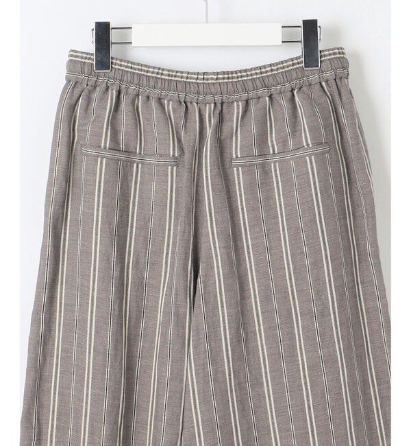 自由区「【セットアップ対応】リネンビスコースストライプドロスト パンツ」|その他|