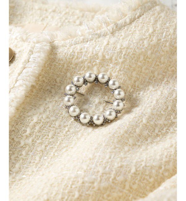 23区「【VERY3月号掲載】パールリング ブローチ」|ブローチ・コサージュ|