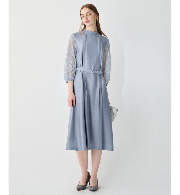 23区「【APPLAUDIR】ノーブルサテン レースコンビドレス」|ドレス|