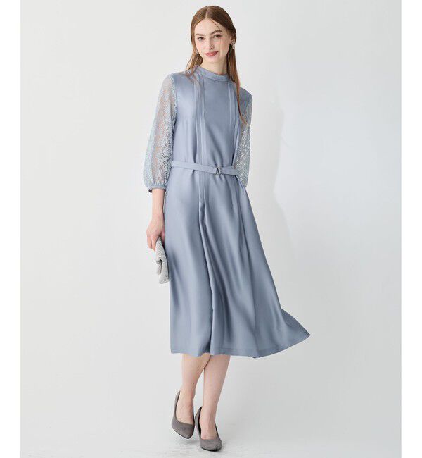 23区「【APPLAUDIR】ノーブルサテン レースコンビドレス」|ドレス|