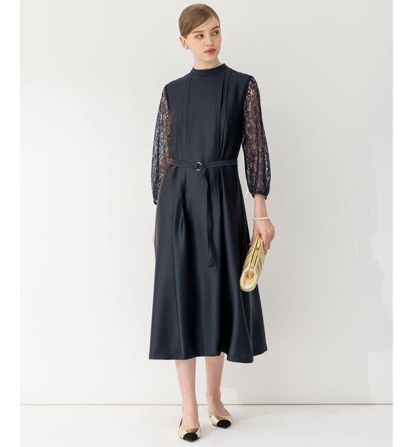 23区「【APPLAUDIR】ノーブルサテン レースコンビドレス」|ドレス|