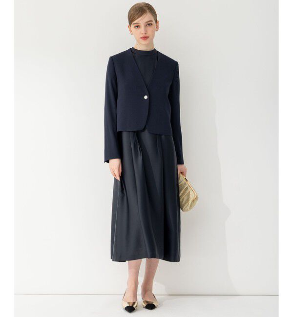 23区「【APPLAUDIR】ノーブルサテン レースコンビドレス」|ドレス|