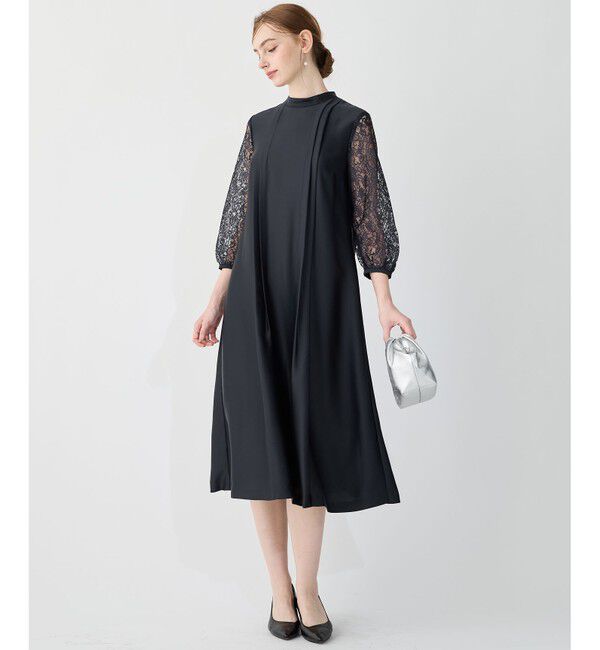 23区「【APPLAUDIR】ノーブルサテン レースコンビドレス」|ドレス|