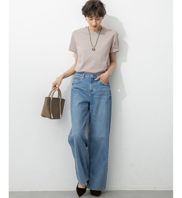 23区「【RED CARD TOKYO&times;23区/VERY3月号掲載】デニム ライン ワイドパンツ」|デニム|