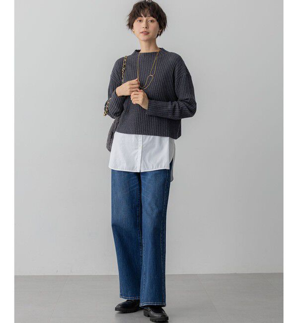 23区「【RED CARD TOKYO&times;23区/VERY3月号掲載】デニム ライン ワイドパンツ」|デニム|