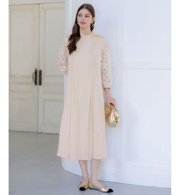 23区「【APPLAUDIR】ノーブルサテン レースコンビドレス」|ドレス|