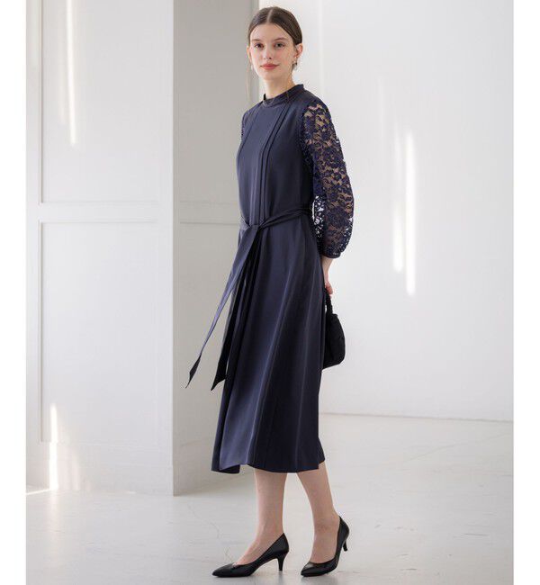23区「【APPLAUDIR】ノーブルサテン レースコンビドレス」|ドレス|