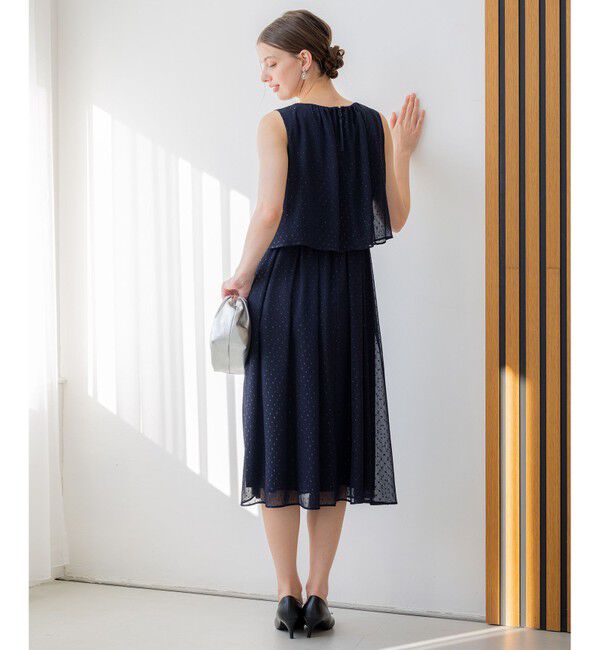 23区「【APPLAUDIR】ドットシアークレープ ドレス」|ドレス|