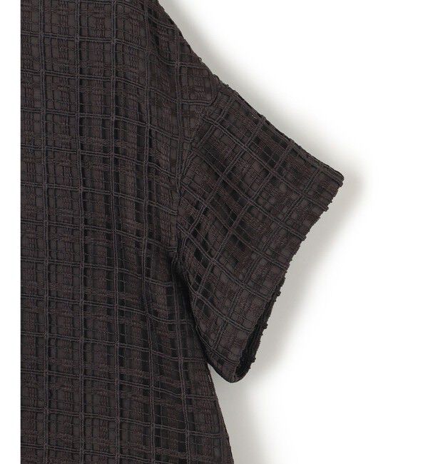 23区「【洗える】Broche チェック レース ブラウス」|シャツ・ブラウス|