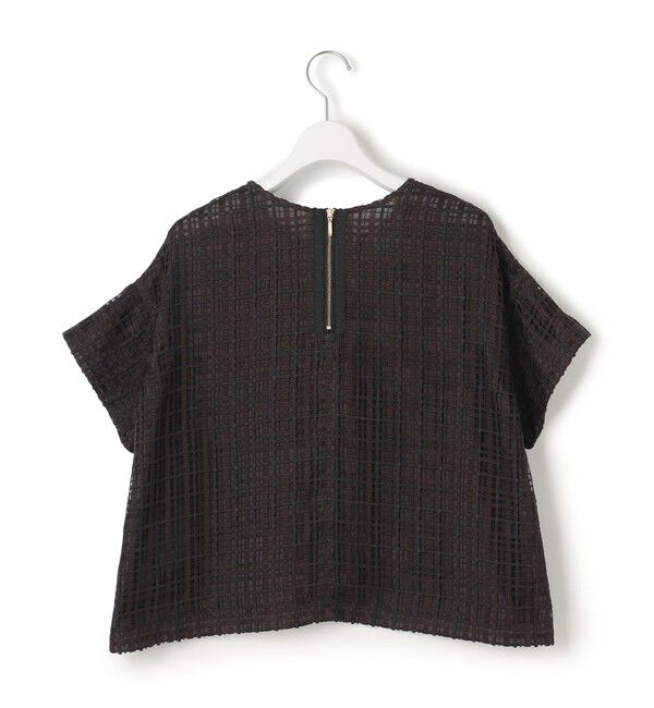 23区「【洗える】Broche チェック レース ブラウス」|シャツ・ブラウス|