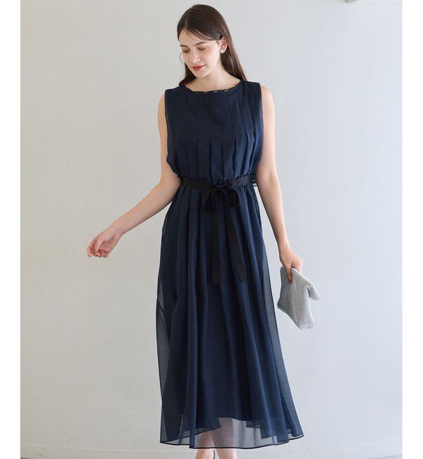 23区「【APPLAUDIR】グロッシーオーガンザ ドレス」|ドレス|ネイビー系