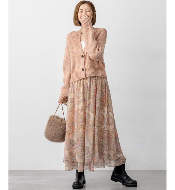 23区「【洗える】Erica クレープペイズリープリント スカート」|スカート|