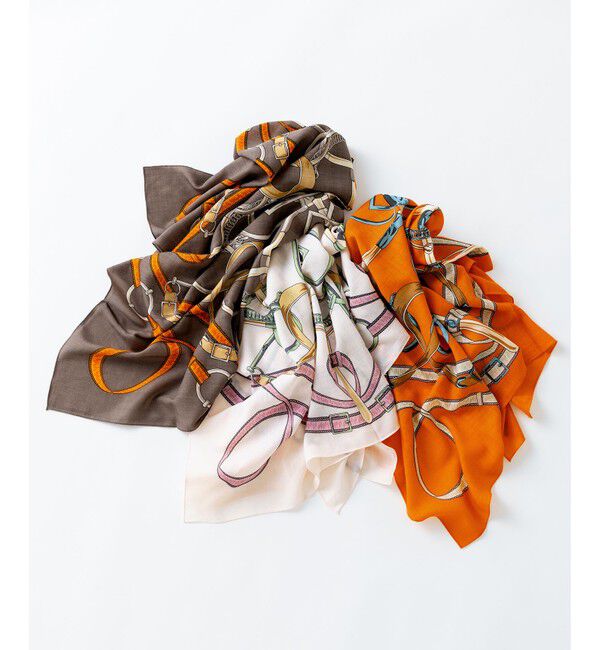 23区「【WEB&一部店舗限定】ウールカシミヤ デザイン ストール」|ストール|