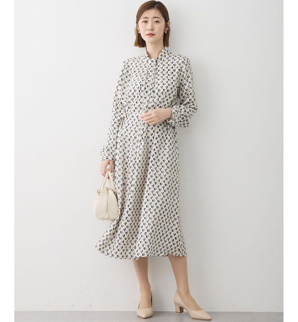 23区「モダンアートプリント ワンピース」|ドレス|