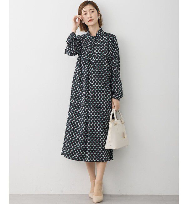 23区「モダンアートプリント ワンピース」|ドレス|