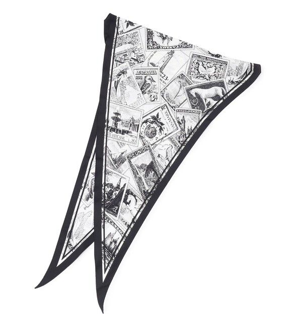 23区「スタンプ柄ダイヤ スカーフ」|バンダナ・スカーフ|