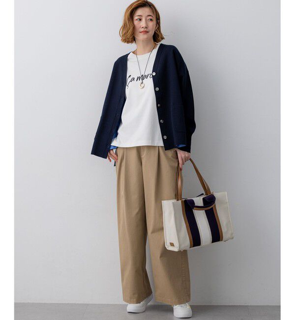 23区「【見上愛さん着用】ストレッチギャバ チノ ワイド パンツ」|その他|