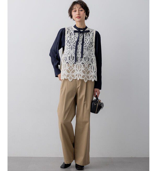 23区「【見上愛さん着用】ストレッチギャバ チノ ワイド パンツ」|その他|