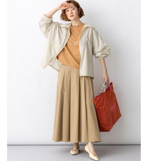 23区「ストレッチギャバ チノ タックフレアスカート」|スカート|
