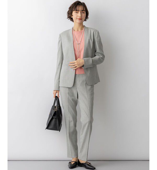 23区「アイアスマットストレッチ ノーカラージャケット」|その他|