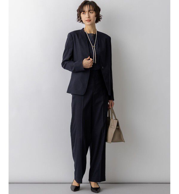 23区「アイアスマットストレッチ ノーカラージャケット」|その他|