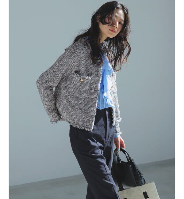 23区「アイアスマットストレッチ テーパード パンツ」|その他|