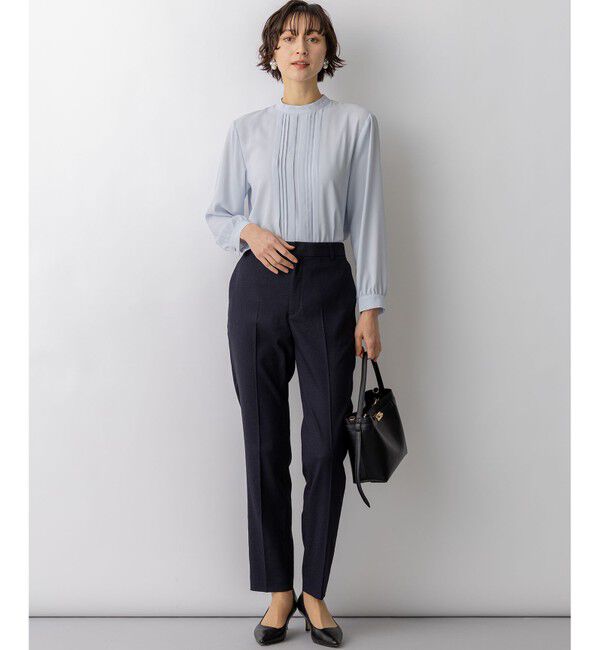 23区「アイアスマットストレッチ テーパード パンツ」|その他|