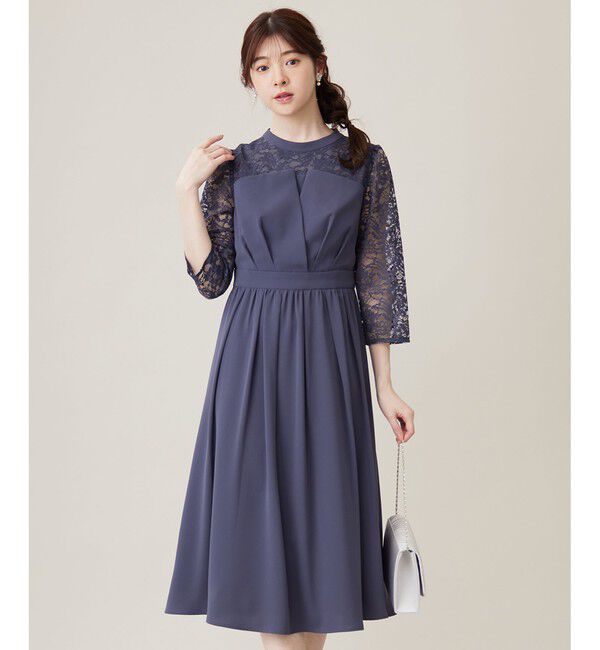 any SiS「【洗える】ビスチェディテール ドレス」|ドレス|ブルー