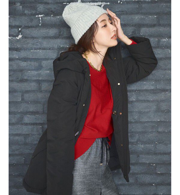 ANY SIS「【撥水・洗える】2WAYドロストフーディミドル ダウン」|ダウン|