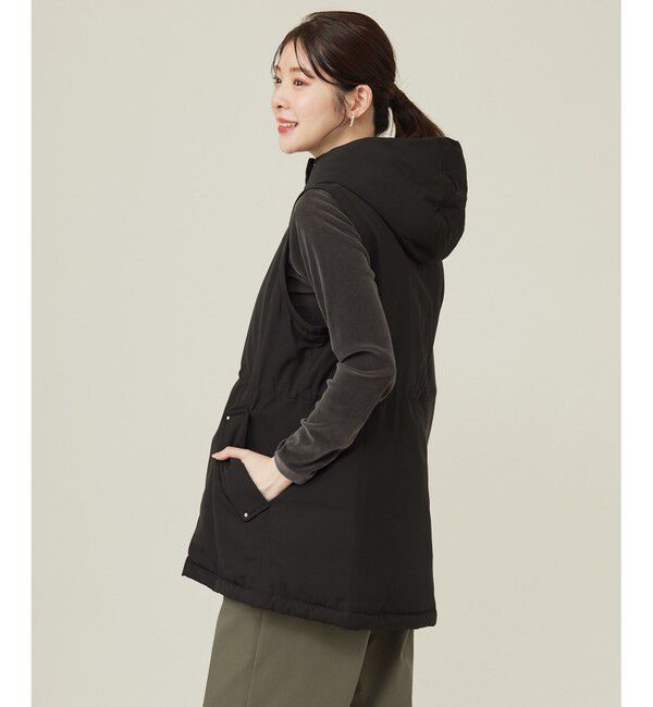 ANY SIS「【撥水・洗える】2WAYドロストフーディミドル ダウン」|ダウン|