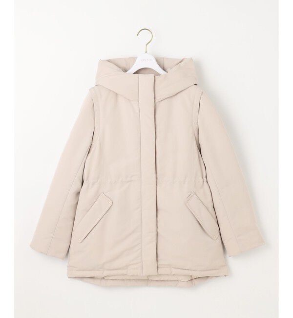 ANY SIS「【撥水・洗える】2WAYドロストフーディミドル ダウン」|ダウン|